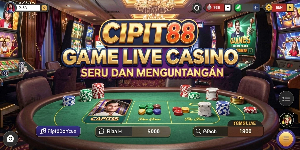 Tampilan menarik dari gameplay Live Casino di CIPIT88 yang seru dan interaktif.