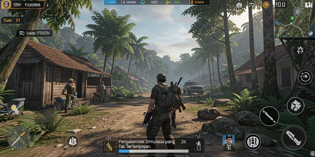 Screenshot utama F200M menampilkan gameplay simulasi yang menyenangkan.