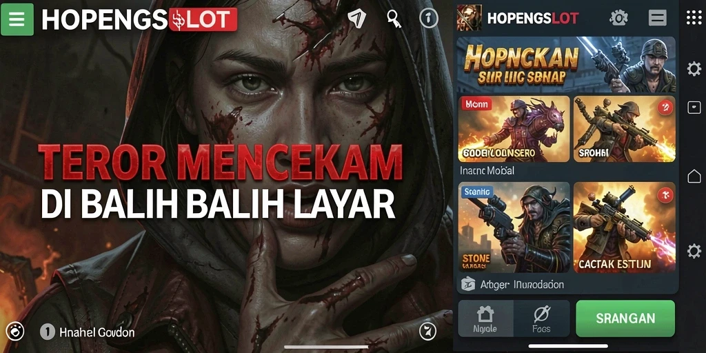 Screenshot gameplay HOPENGSLOT yang menampilkan teror dan suasana mencekam.