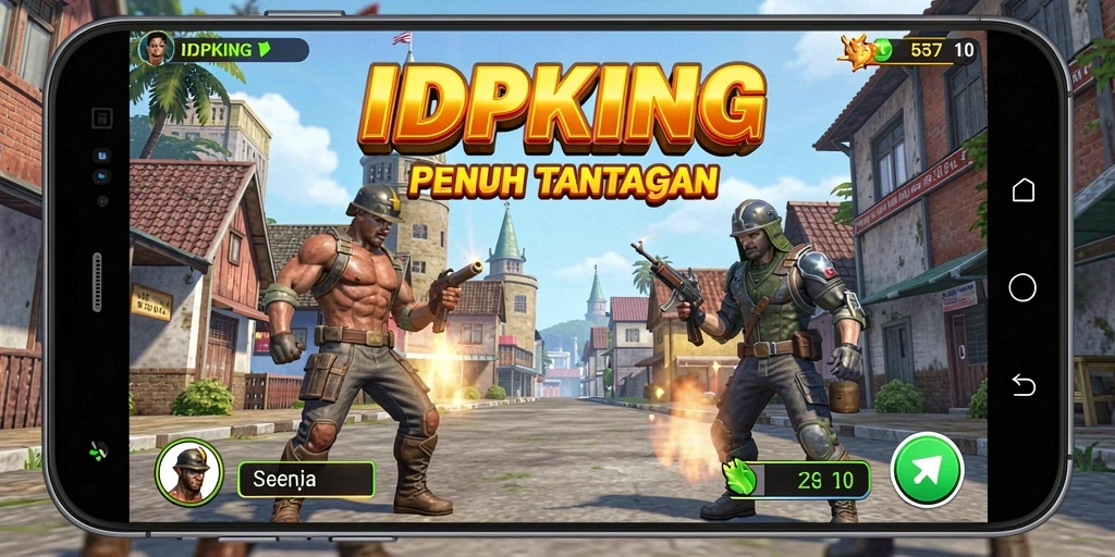 Tampilan gameplay <strong>IDPKING</strong> yang seru dengan tantangan Arcade yang mendebarkan.