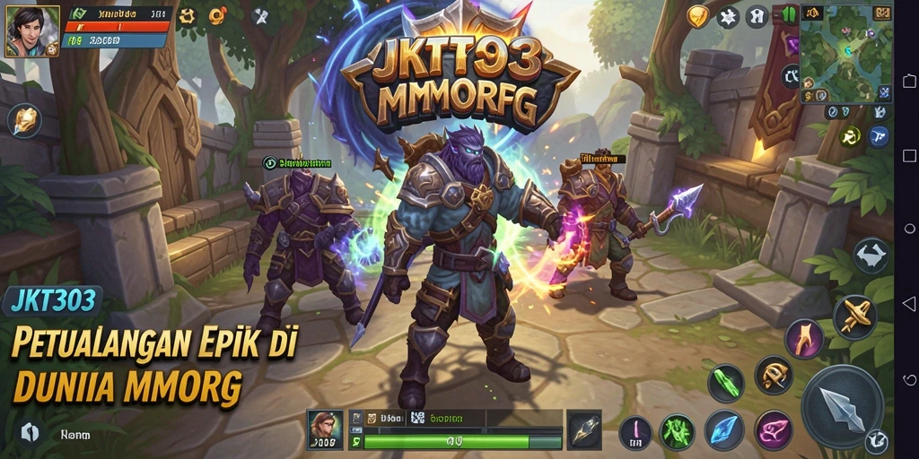 Tampilan gameplay JKT303 yang penuh aksi di dunia MMORPG.