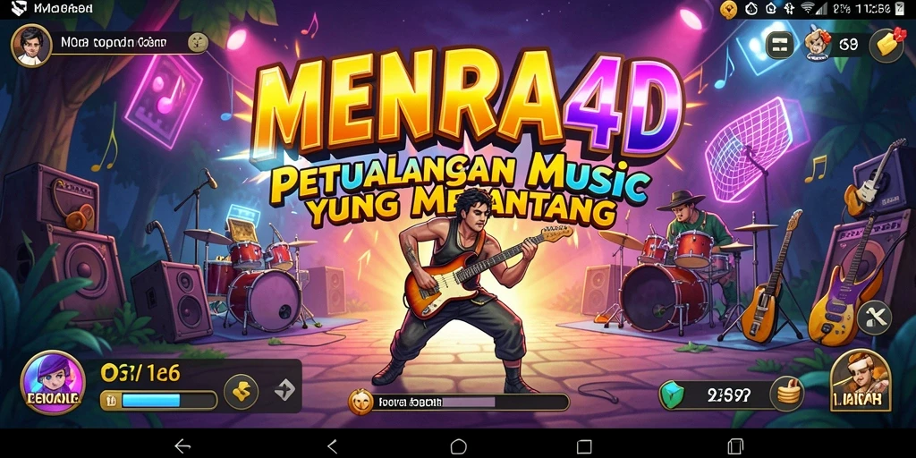 Tampilan gameplay MENARA4D yang menakjubkan dan penuh warna.