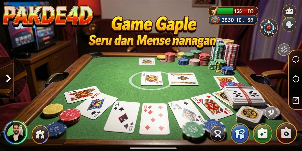 Screenshot PAKDE4D menampilkan momen seru permainan Gaple.