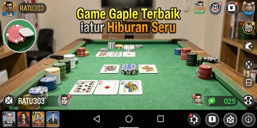 Tampilan gameplay Gaple yang seru dan interaktif di RATU303.
