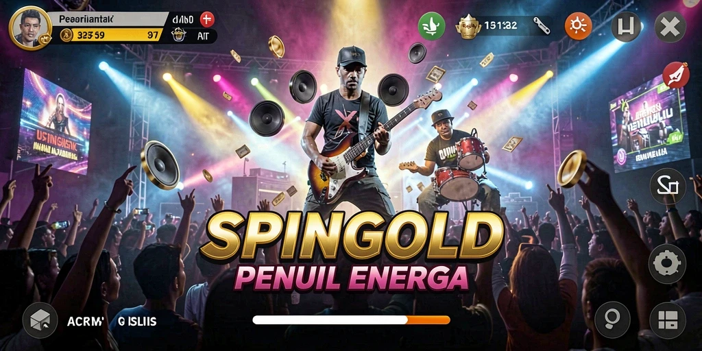 Tampilan gameplay SPINGOLD yang menarik dan interaktif.
