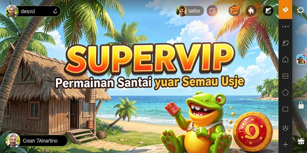 Tangkapan layar gameplay yang menyenangkan dari SUPERVIP.