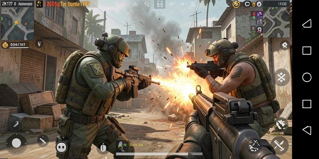 Tampilan gameplay yang intens dan seru di ZK1177.